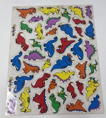 VTG Lot Of Highlights For Children Dinosaur Sticker Sheets, Scrapbooking 1990s