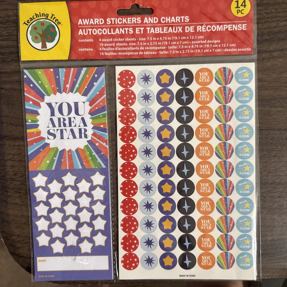 Teachers Kids Awards Stickers Chart School Supply Greenbrier International Inc.