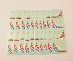 Mrs Grossman’s Stickers Lot 10 Strips ~Sailboats~ Vintage 1993 Scrapbooking