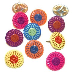 Daisy Flowers, Bright, Scrapbook Brads, 12/pack – Eyelet Outlet #70B