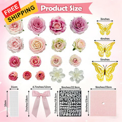 YIXAXKAO DIY Graduation Cap Decorations Kit 9 x 9 inches, Light pink