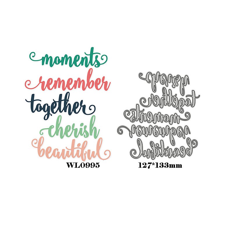 Family Memories Big 4″+ WORDS Metal Die Cutting Cut Dies