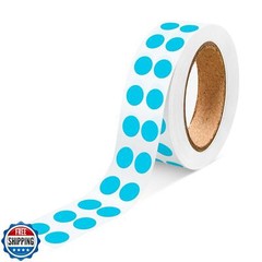 WANSTE 0.25 Inch Round Permanent Adhesive Color-Code Dot Stickers, Teal Blue