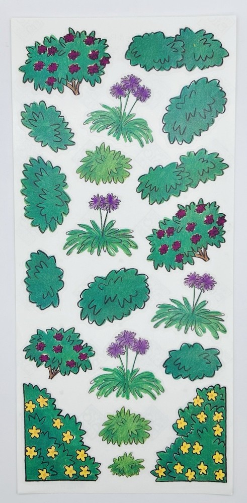 2001 Me & My Big Ideas Shrubs & Trees Nature Stickers 5.5×12 inches summer