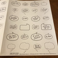 Vintage Scholastic Photo Quotes Funny Sayings Caption Stickers Rare 1988 Photo