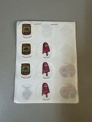 Lot Of 3 CTP 1981 Scratch and Sniff Sticker Sheets RASPBERRY Orange Pineapple