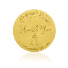 120 PCS Thank You for Celebrating with Me Stickers – 2 Inch Metallic Foil Fav…