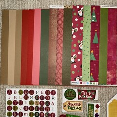 HOLLY JOLLY CHRISTMAS Themed Embellishments Kit