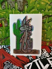 Vintage Stickers Wile E. Coyote Prism Vending Machine Sticker VTG 85