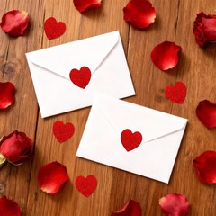 500 Pack Valentines Glitter Red Heart Stickers Roll Heart Decorative Labels for
