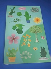 New Scratch and Sniff Plants And Cactus Floral Scented stickers sheet