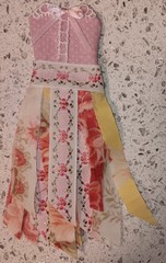 Lot Of 3 Handmade Dresses For Junk Journals scrapbooks shadow boxes Ornaments