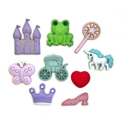 Buttons Galore 50+ Assorted FAIRY TALE Theme Buttons Set for Sewing & Crafts