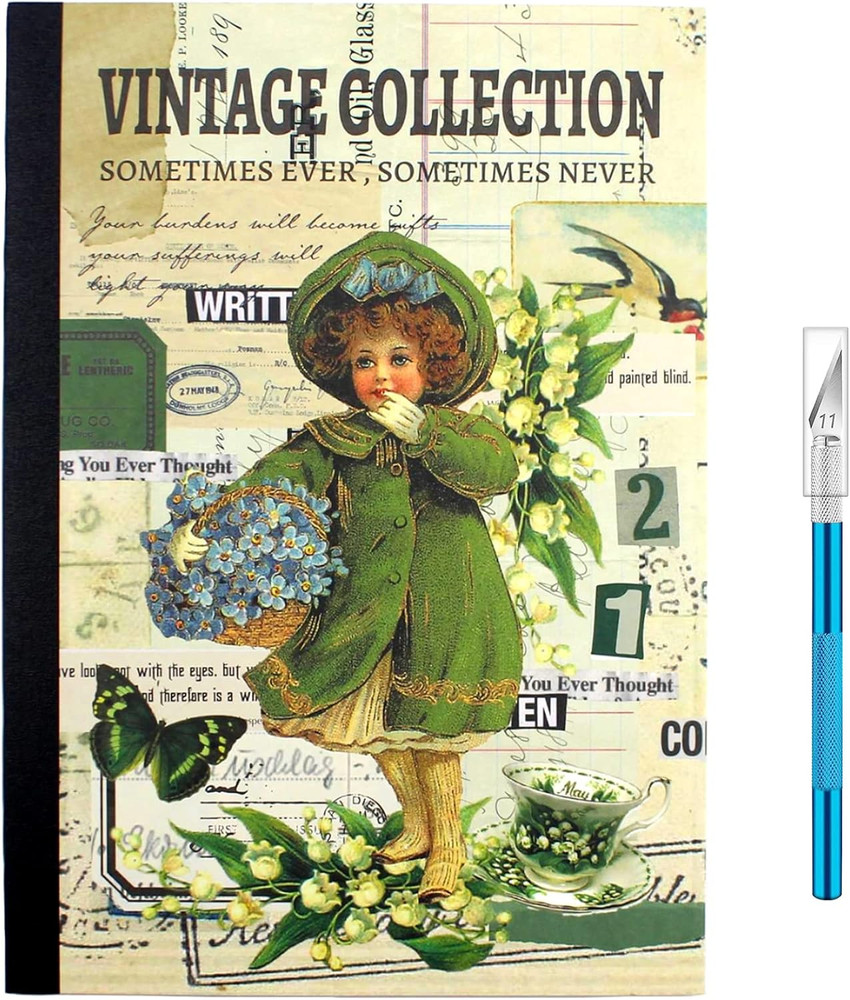 Vintage Scrapbooking Sticker Book for Adults – 800+ Washi Journaling Stickers Ep