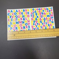 4 Sheets Creative Memories Stickers Blue Yellow Pink Green LETTERS and NUMBERS