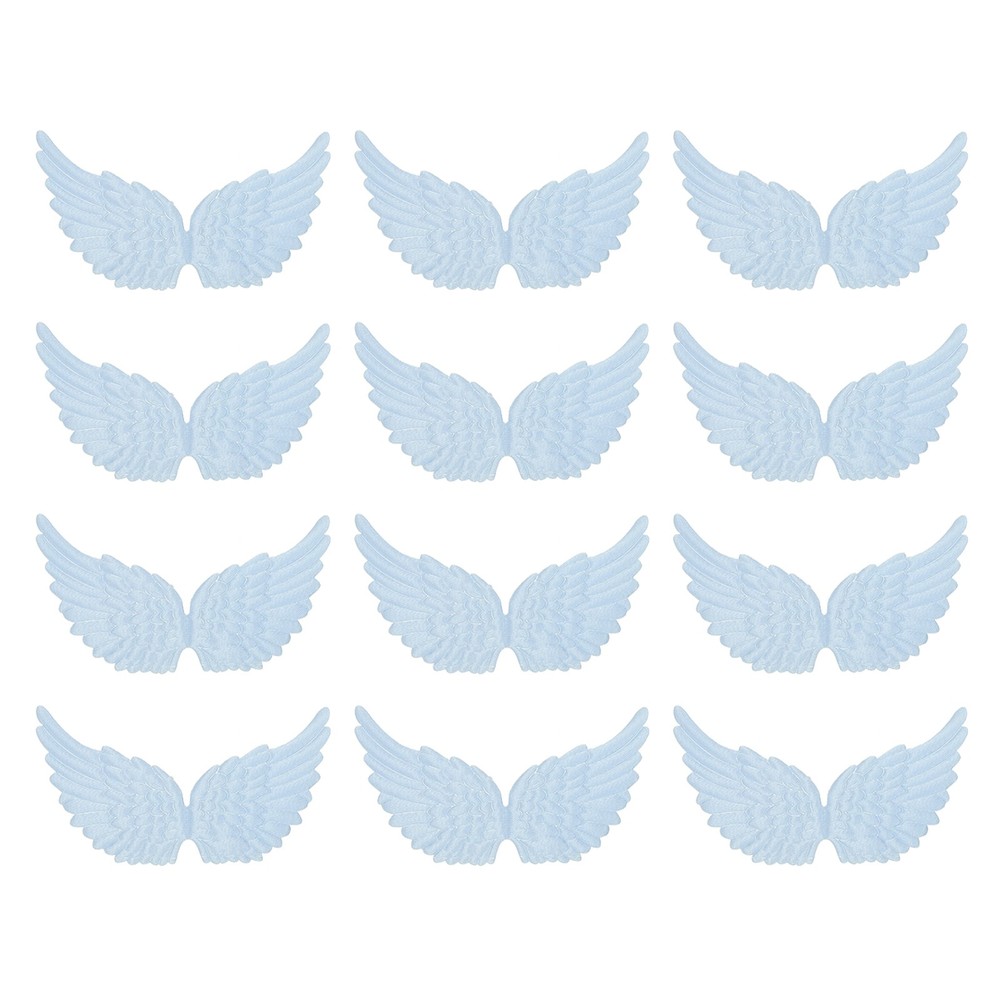 12Pcs Angel Wings for Crafts, Blue Wings Angel Wings(5.3 Inch)