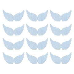 12Pcs Angel Wings for Crafts, Blue Wings Angel Wings(5.3 Inch)