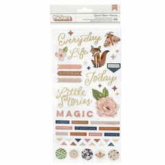 Pink Paislee CAPTURED Collection PUFFY PHRASE & ACCENT Stickers – 108 pcs