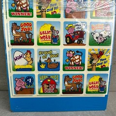 Vintage Stickers Carson-Dellosa Publishing Instructional Fair Parrot Stamp Farm