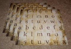 Daisy D’s Vintage Single Sided Scrapbook Paper(4) ~ Letters