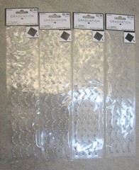 NIP Set of 4 Hobby Lobby Graduation Paper Crafts Gemstone Stickers Silver