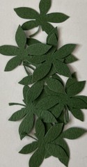 GREEN DARK PALM FROND Die-cut Embellishment(10pc)Jolee’s•Flower•Garden•Stems•