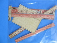 Scrapbook Craft Shapes Strips Cardstock Wording Phrases And Ribbons Mixed Lot