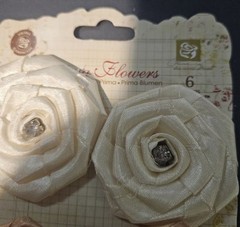 Prima Silk Flowers for crafts six three colors off white apricot mocha…