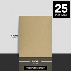 25 Sheets 8×10 Brown Kraft Chipboard Acid Free Durable Multi Purpose Crafting