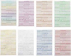 8 Sheets 3Mm Alphabet Stickers Mini Capital Lowercase Letter Stickers Colorful P