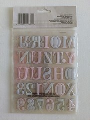 Set of 2 Crafter’s Square Puffy Multicolor Stickers Dot Star Butterfly Paw Print