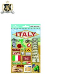 Delightful 2D Italian Travel Stickers – 3 Pack for School and Scrapbooking