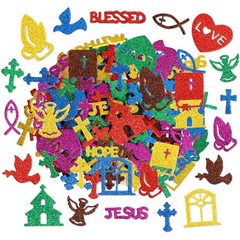 Christian Glitter Stickers Religious Foam Stickers 360Pcs