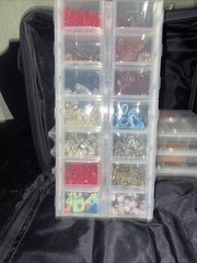 Craft Mates Embellishments Beads 8 Lockables Organizers Junk Journal Craft Lot