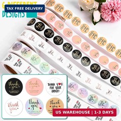 3000Pcs 1Inch Thank You Stickers, 6Rolls Thank You for Supporting My Small Busin