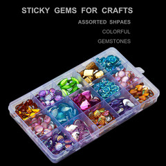 Bulk Self Adhesive Gems Jewels for Kids Crafts Rhinestones Colorful10 Shapes DIY