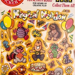 Vintage Okee Dokee Sticker Co Sticker Packs Lot Reusable Stickers Activity Board