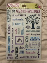 Colorbok Ripeberry Rub-on Rub Scrapbook Embellishments Family Generations Love