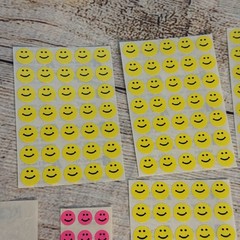 American Teaching Aids Vintage neon smiley face small stickers yellow pink