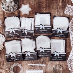 Lace Border Edger Frame PET Die Cuts Stickers Journal Tag Scrapbooking Craft DIY