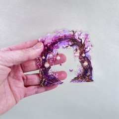 Purple Floral Garden Archway Stickers Junk Journal Collage Scrapbooking