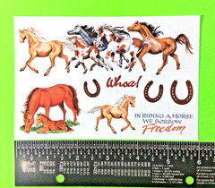 Vintage PSX Designs Horse Sticker 3 Sheets Set 1 Full 2 Partial