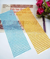 DoTebpa 4032 Pieces 6 mm Colorful Bling Rhinestone Sticker Sheet Multicolor