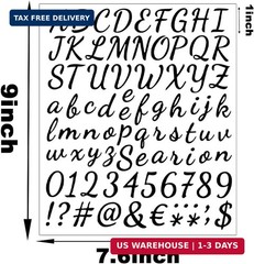 1296 Pcs 16 Sheets Letter and Number Stickers,Waterproof Letter Stickers M