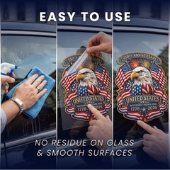 Celebrate America’s 250th Anniversary with 2-Pack Eagle & Flag Vinyl Decals