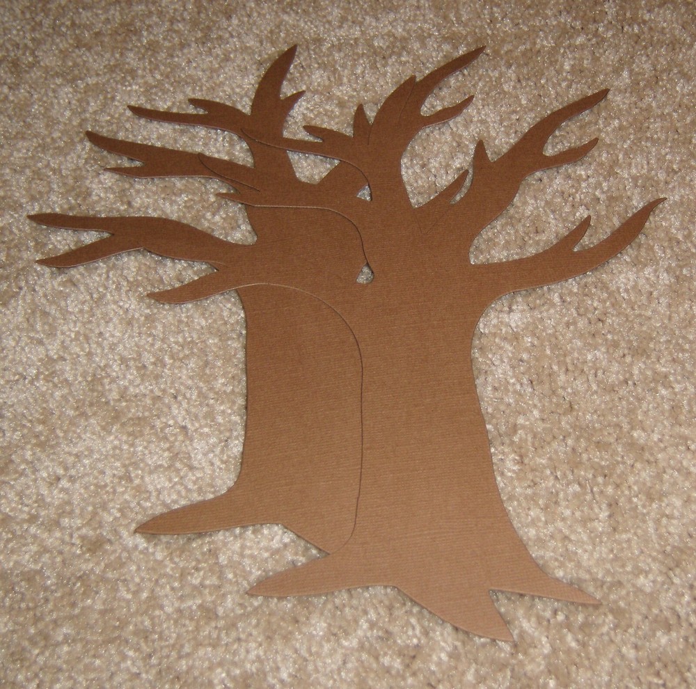 Autumn/Fall Large Bare Tree Diecut(2) ~ AccuCut Design….Brown Cardstock