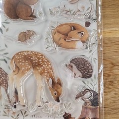 Craft Consortium Little Fawn & Friends Clear Stamp Set Nina Stajner NEW