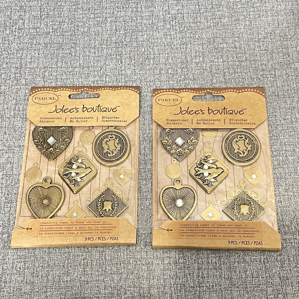 Jolees Botique Dimensional Stickers 9 pcs x 2 packs of Lockets New