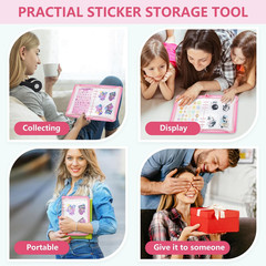 Sticker Storage Organizer Binder A5 Reusable Sticker Book Collecting Holder