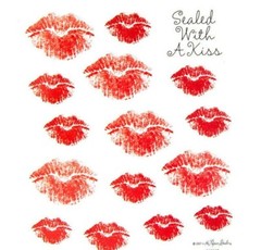 2 Sheets Red Lips Love Scrapbook Stickers Papercraft Planner Supply Valentine